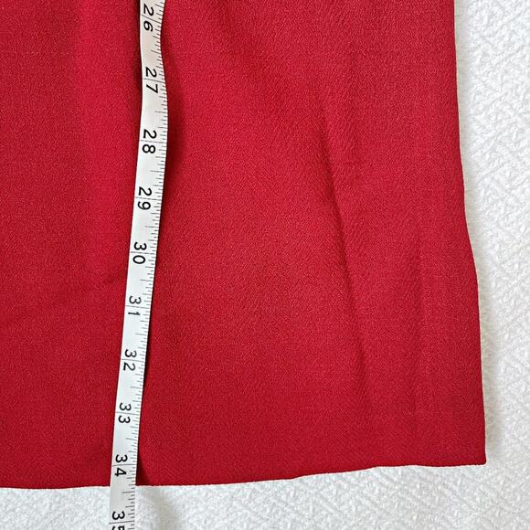 Vintage Nanette Lepore Red Satin Mini V-neck Dress - Picture 3 of 11